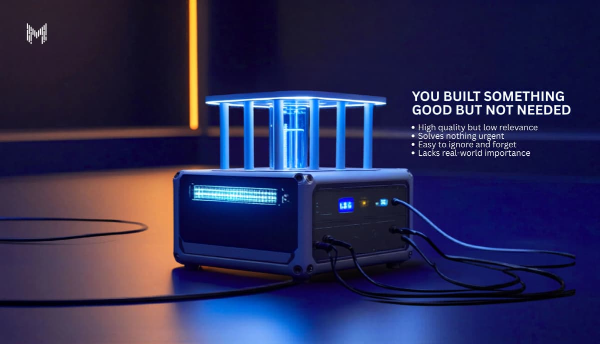 You Built Something Good But Not Needed